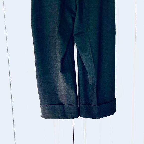 Rachel Zoe Straight Leg Cropped & Cuffed Pants in Black (10) New With Tag - Picture 7 of 10